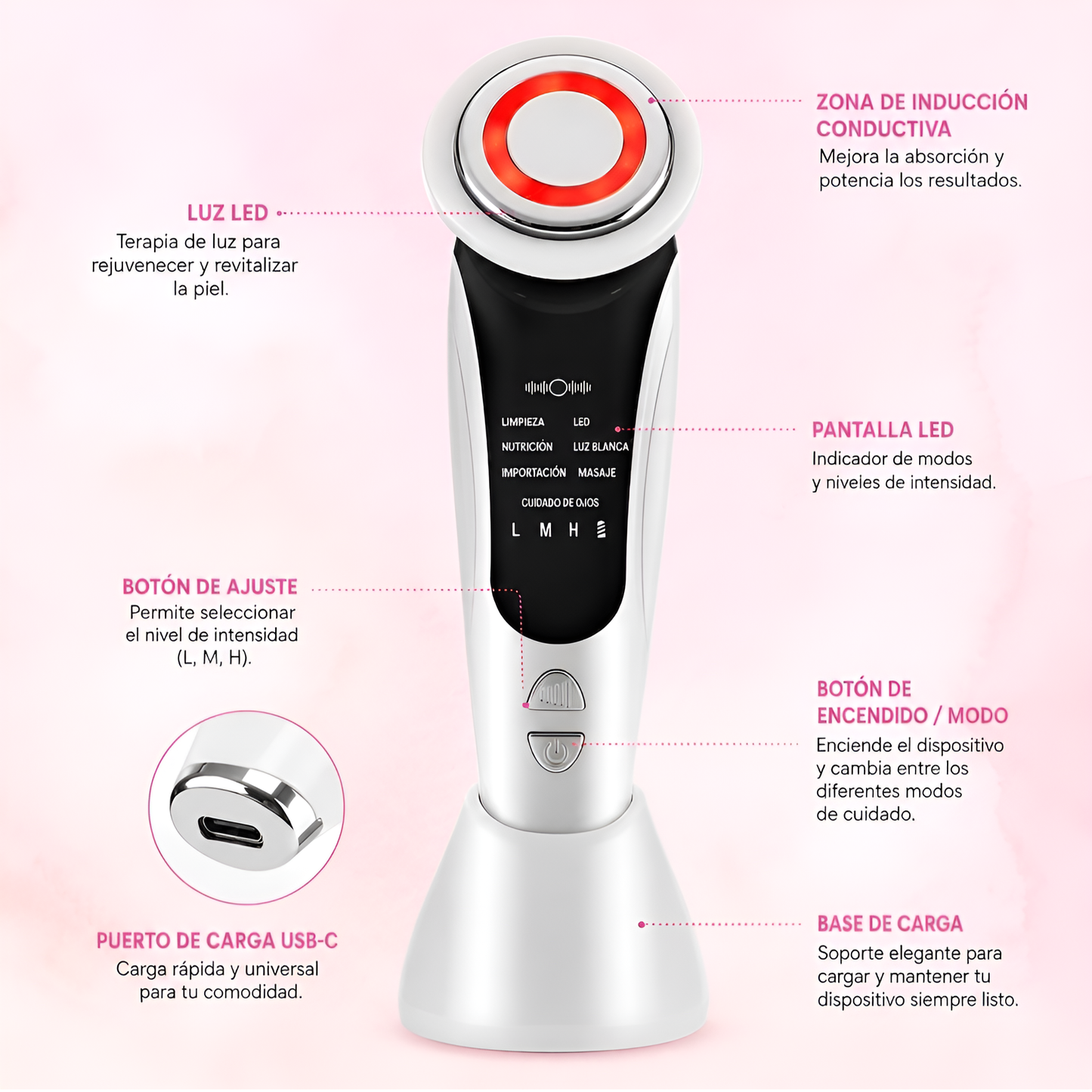 dispositivo facial 7 en 1