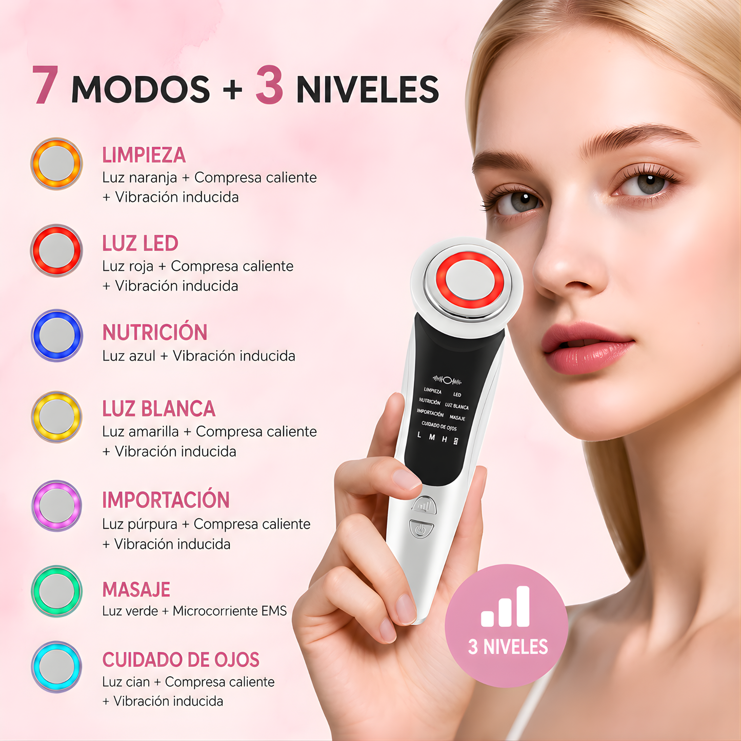 dispositivo facial 7 en 1