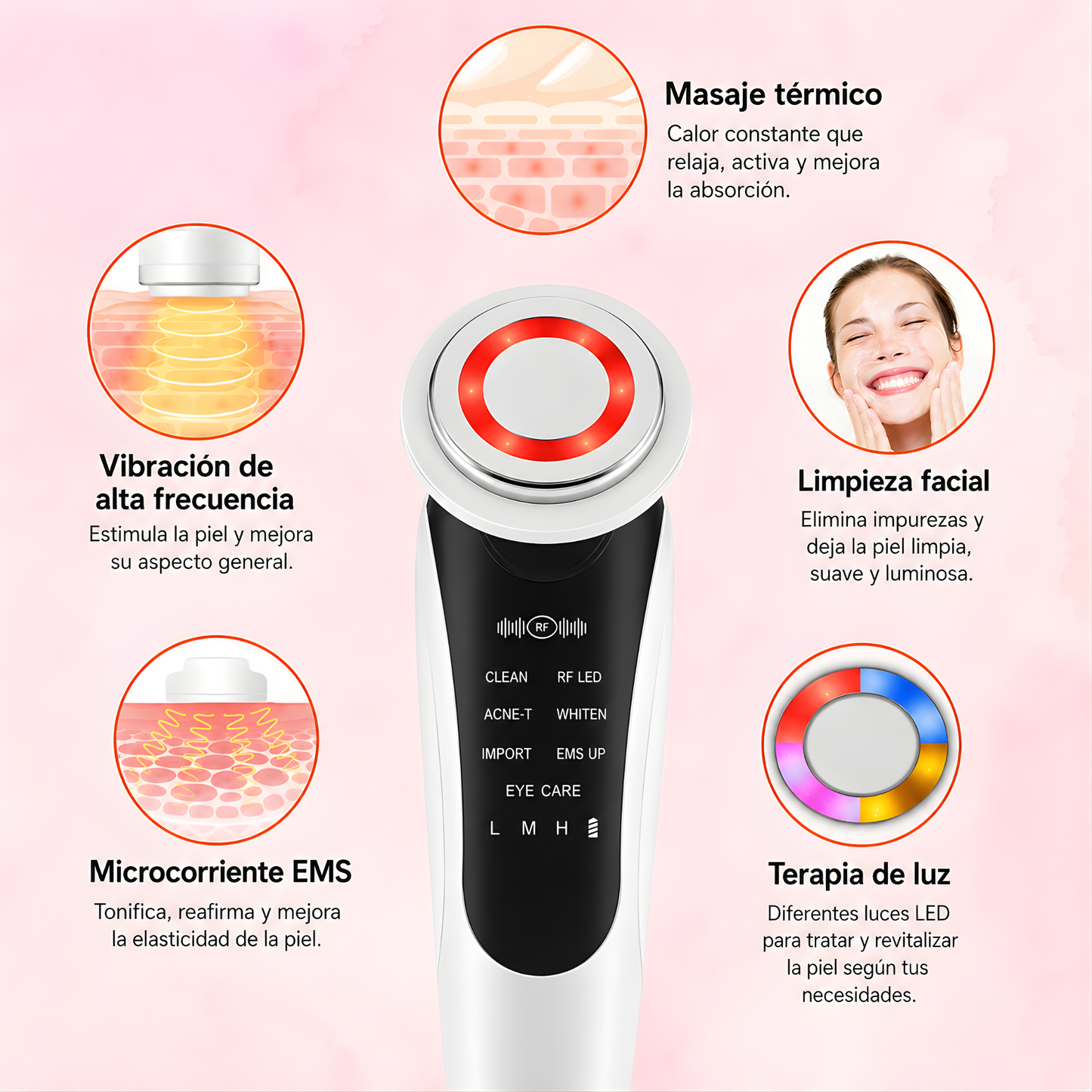 dispositivo facial 7 en 1